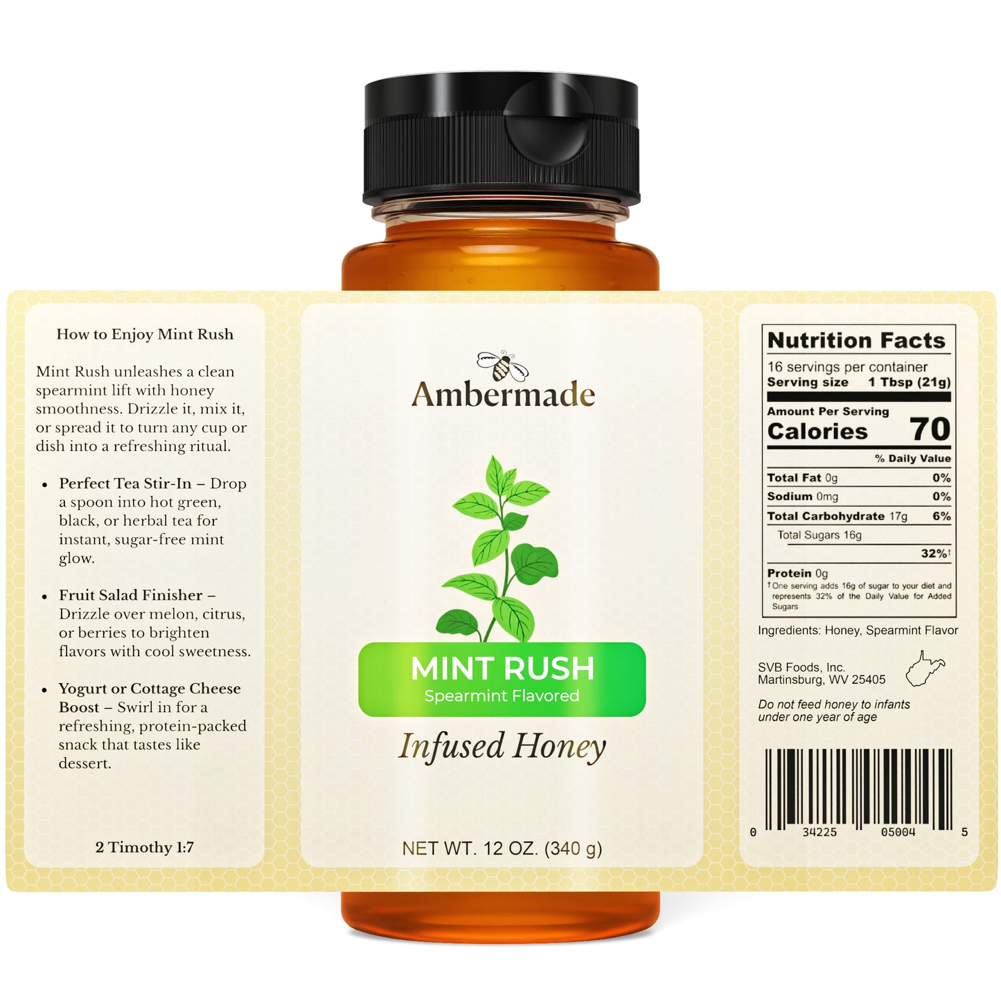 Mint Rush Infused Honey